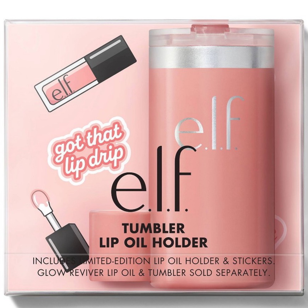 Hard to find Elf x Stanley lip oil holder for elf lip gloss color coral fixation